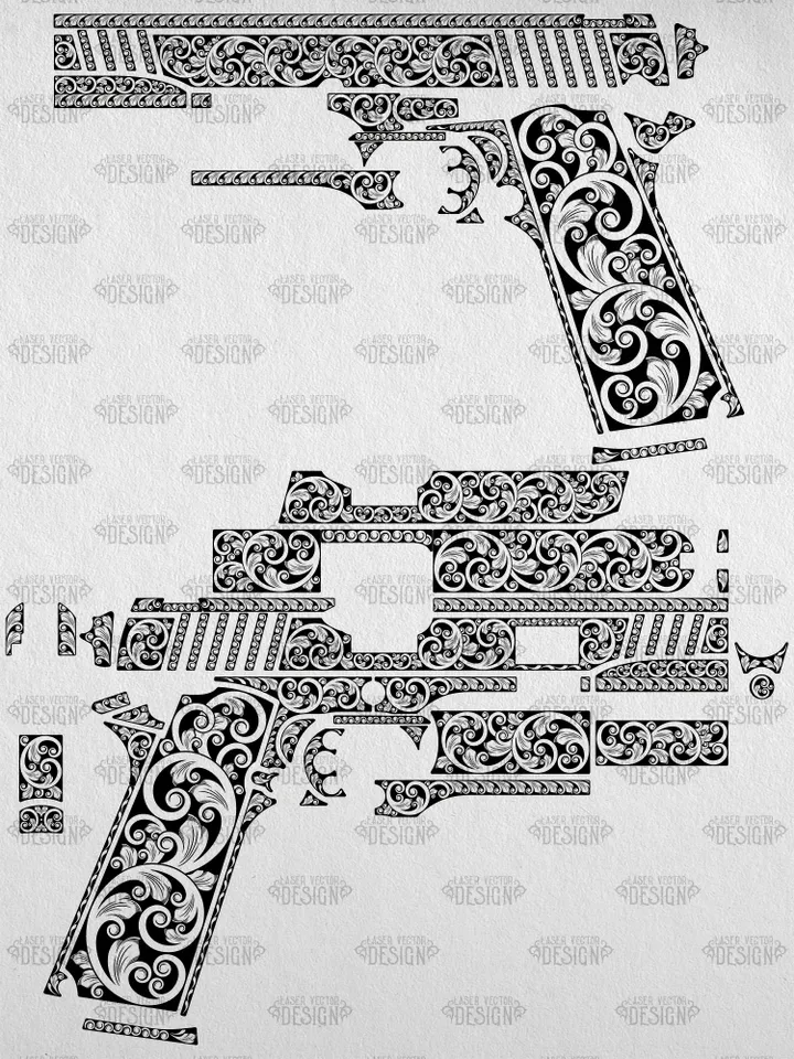VECTOR DESIGN Taurus 1911 Stainless Scrollwork