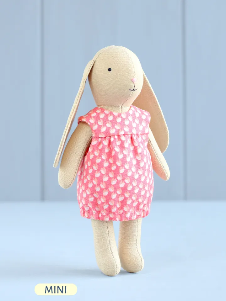PDF Mini Bunny with Floppy Ears in Dress Sewing Pattern