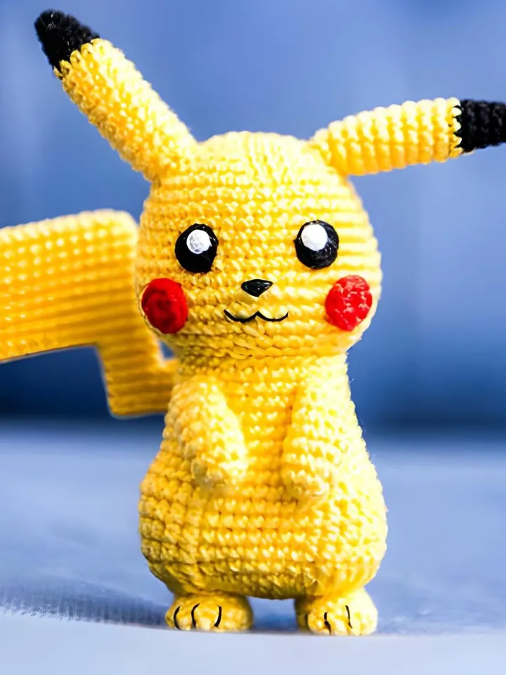 CROCHET POKEMON PATTERN, Amigurumi Yellow Pokemon, Pokémon-Inspired Amigurumi Crochet Pattern, Pikachu Crochet Pattern