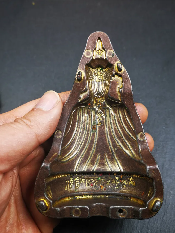 Gandhanra Antique Tibetan Statue Mold,Padmasambhava Tsa Tsa,Guru Rinpoche,Lotus Born,Old Mould Making Clay Buddha Statue,Tsha Tsha