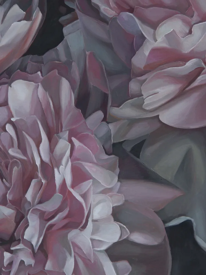 Pink peonies painting