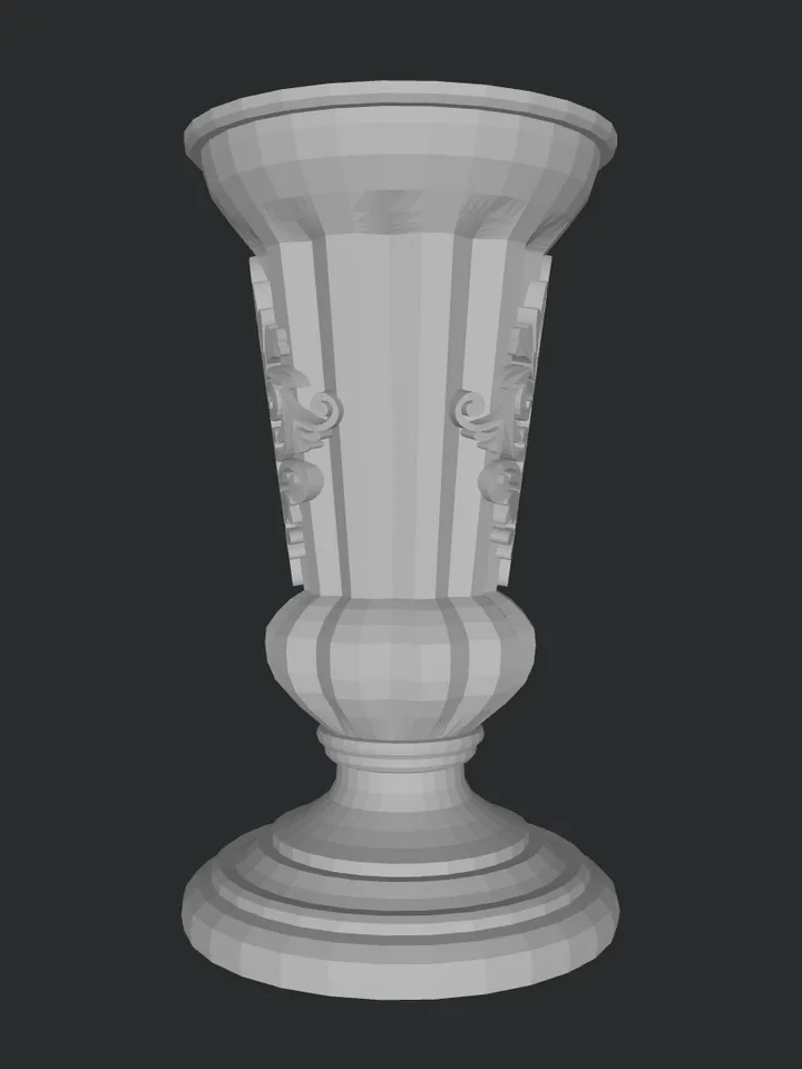 3D MODEL Miniature Victorian vase model ready to print