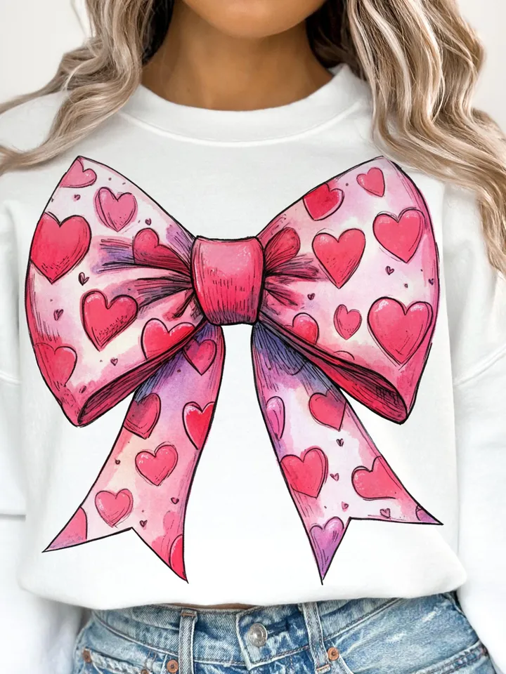 Valentine's day Heart Coquette bow Png, Retro Valentine Shirt Design, Valentine's Day Png, Valentine Love Png, valentine's day bow png