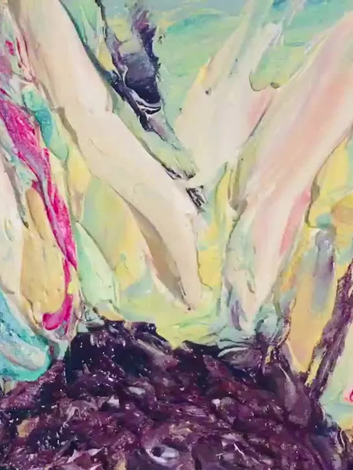 Sunflower textured impasto oil painting on canvas board,wall art.