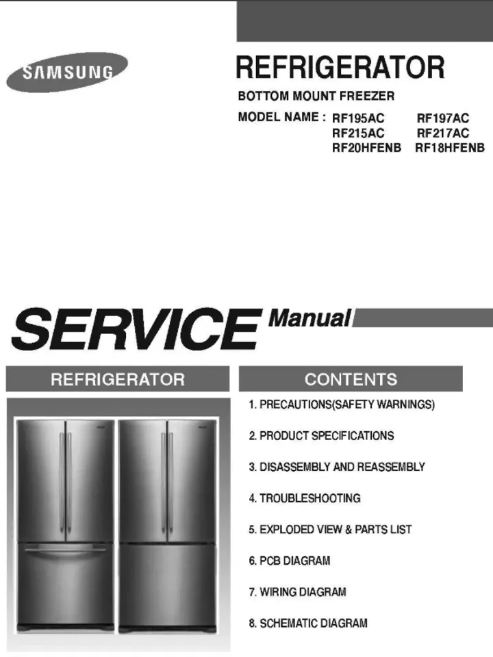 SAMSUNG RF18HFENBSR RF20HFENB Service/Repair Manual