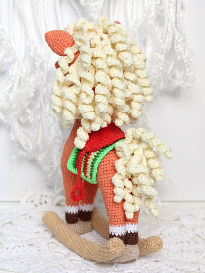 Rocking horse crochet pattern PDF in English Amigurumi horse toy