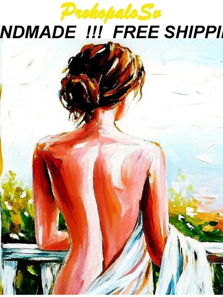 Girl Body Painting young woman Original Art woman Abstract Wall Art Gay Wall Decor Gifts for Him Personalized Gifts by ArtProkopaloSv