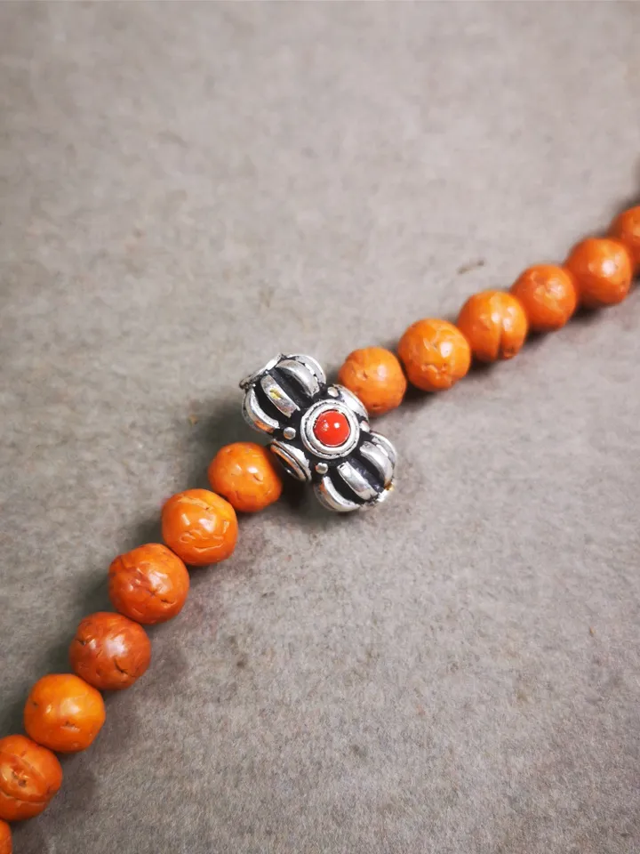 Gandhanra Handmade Tibetan Amulet,Vajra Pendant for Mala,Bag Hanging,0.75&quot; × 0.4&quot;