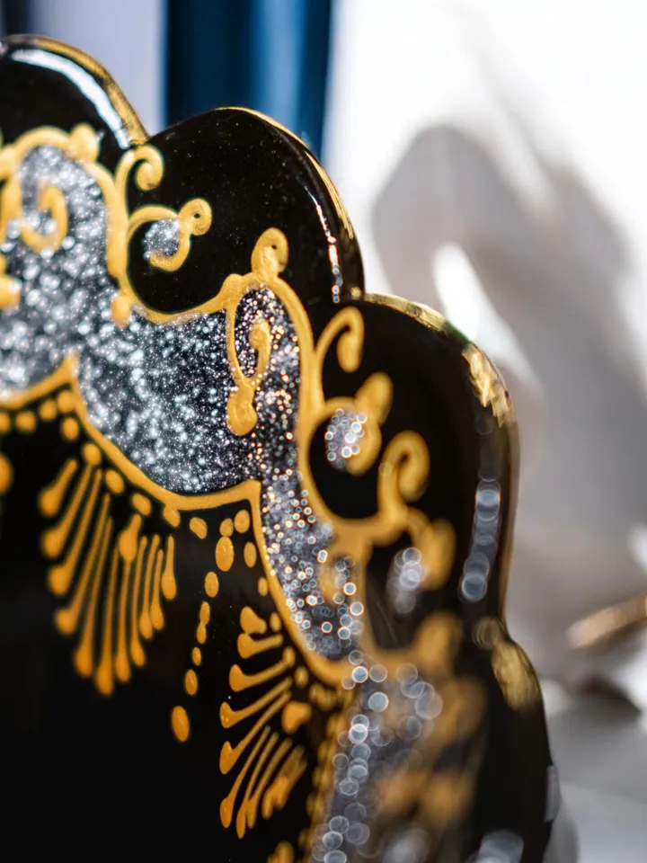 Ceramic Speaker Gramophone, Handpainted Phone Speaker, Ceramic Audio Dock, Unique iPhone Speaker Gift, Home Decor
