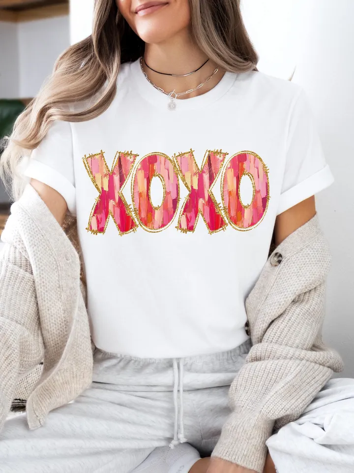 XOXO Valentine Day Heart Brushstroke png, Valentine png, Valentines day Png, xoxo png, valentine png designs, Coquette Valentine Png