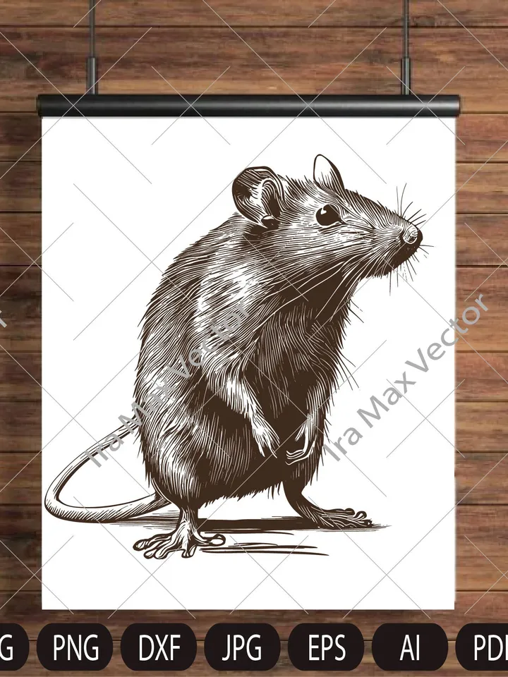 Rat Svg, Mouse svg, cute Mouse, Rat Clipart, Rat Png, Rat Head, Rat Cut Files, Rat sublimation , Rat Silhouette, Animals Silhouette