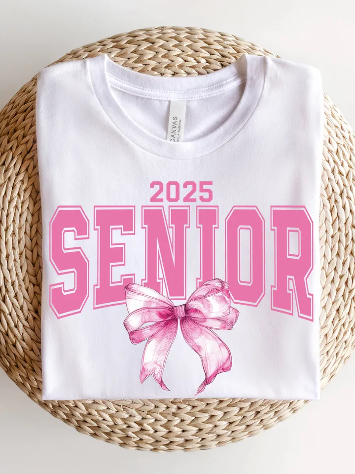 Coquette,Senior 2025 PNG,Pink Bow png,Senior 2025 png,Class of 2025 png,Graduation 2025 png,High School Shirt png,University png,Grad png