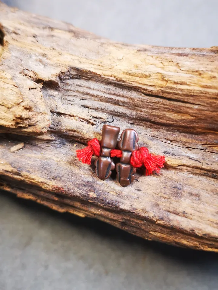 Gandhanra Handmade Tibetan Amulet Pendant,Mini Vajra and Dorje Bell, Mala Marker Bead ,Prayer Bead Accessories