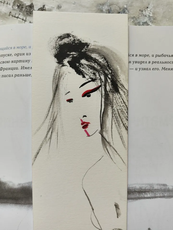 Handpainted bookmark.Original painting