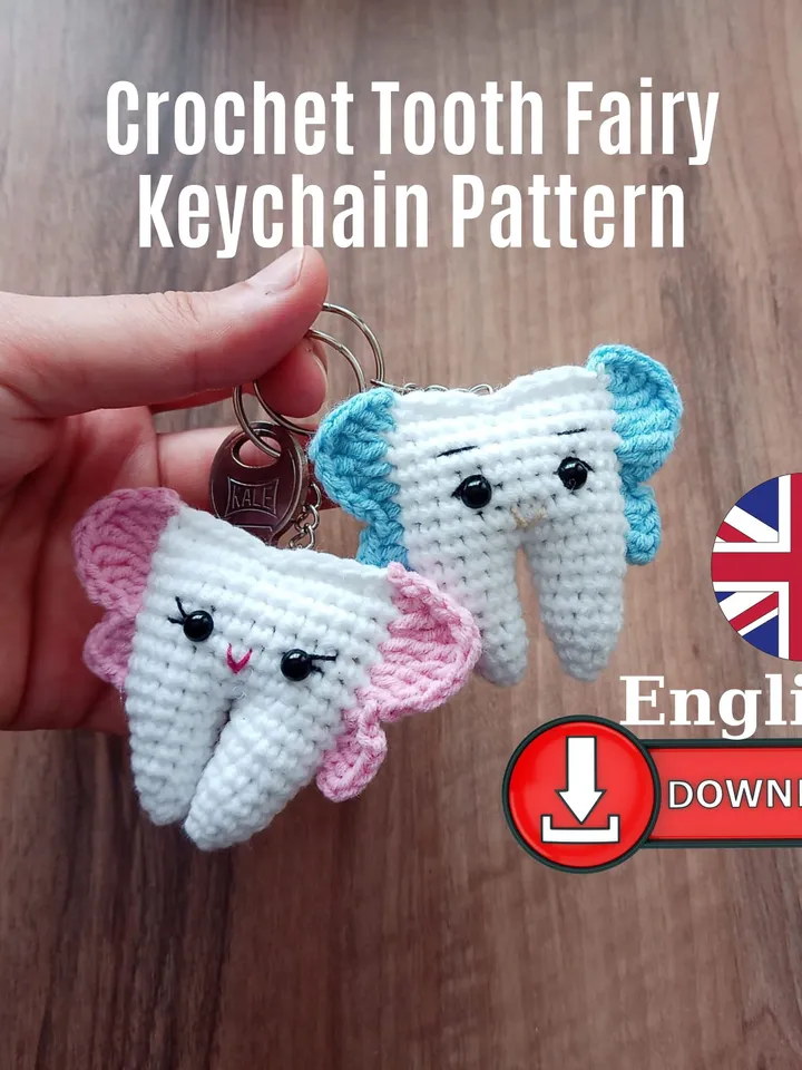 Tooth Crochet Pattern, Amigurumi Molar Crochet English Pattern, Tooth Amigurumi Pattern, Gifts for Dentists, Crochet for Dentist