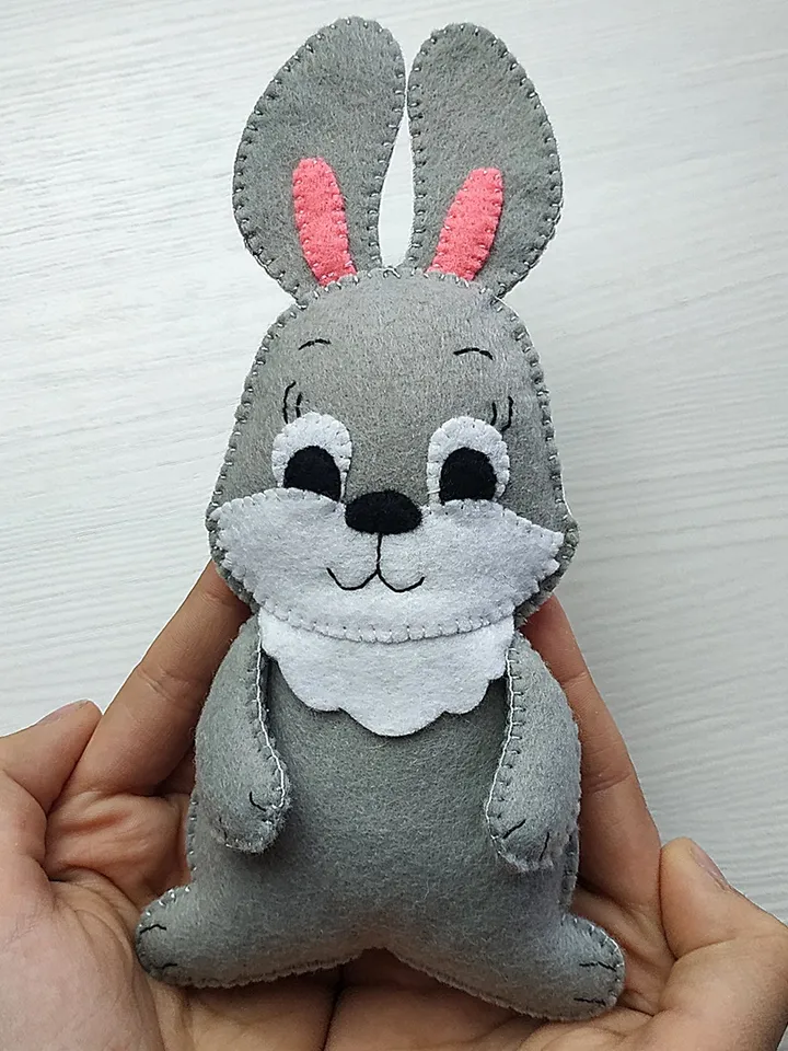 Valentines day gift, bunny toy, gift for her, gift for him, felt toys, Valentine day decor, Valentine heart, Valentine love ornament, felt heart ornament, Valentine bunny gift