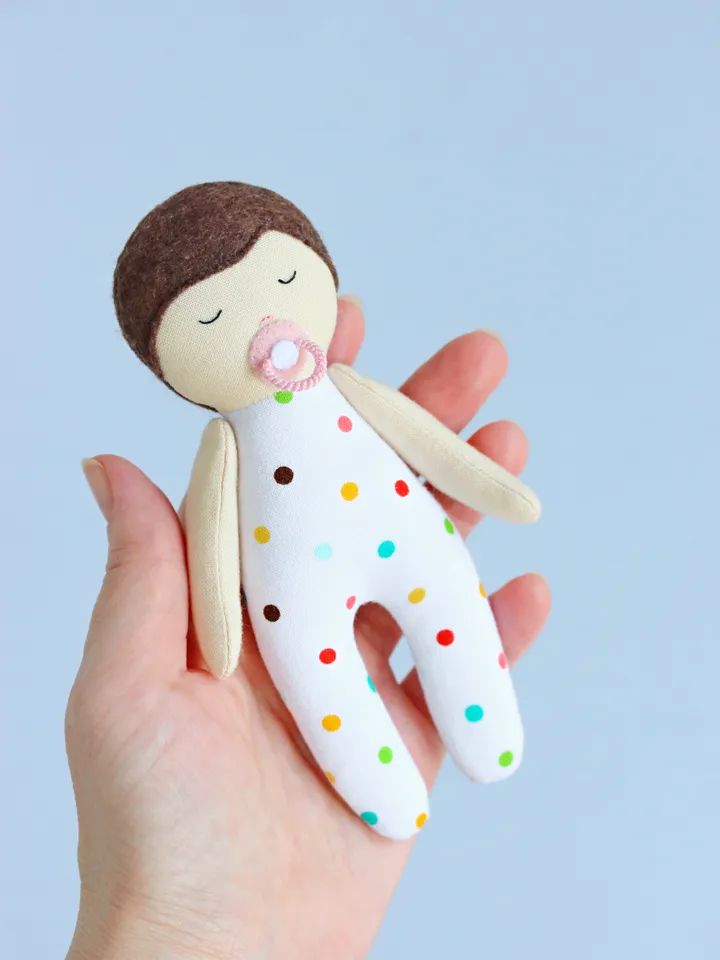 2 PDF Mini Baby Doll and Sleeping Basket Sewing Patterns Bundle