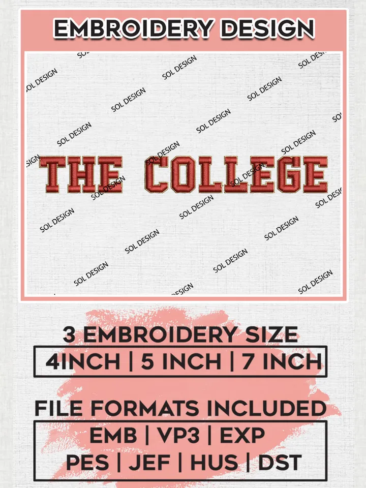The College Football Team Logo Embroidery Design Files, NCAA Charleston Cougars Machine Embroidery, NCAA Teams, Game Day, 3 sizes, NCAA Machine embroidery designs, Digital Download