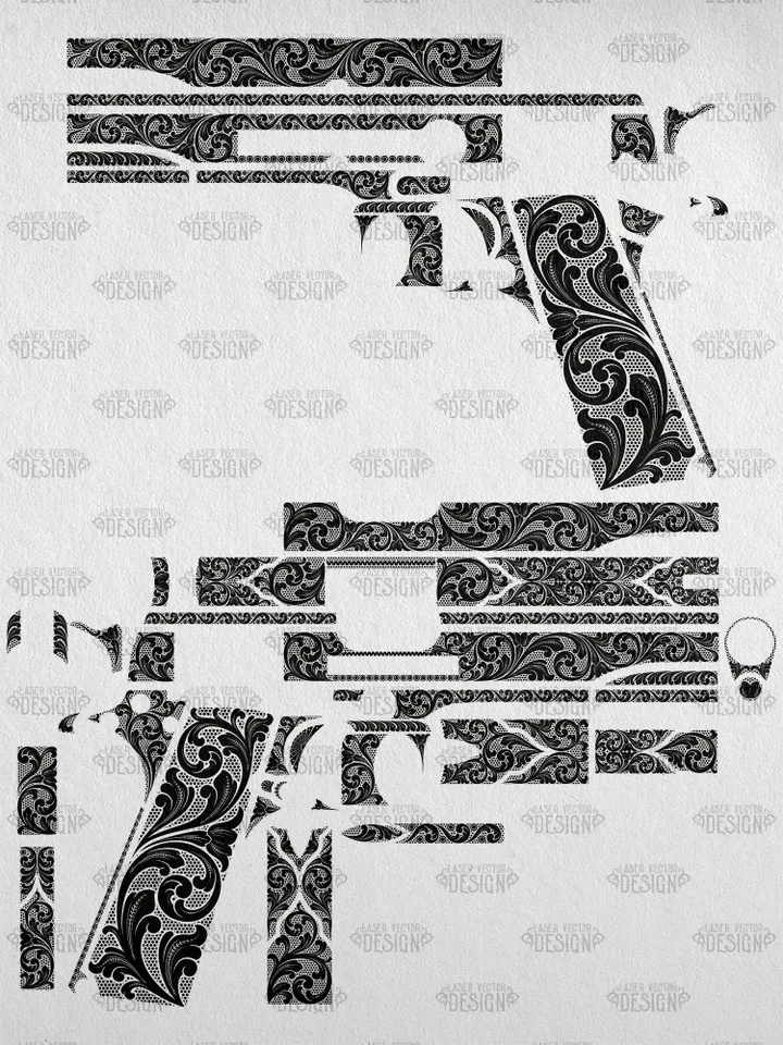 VECTOR DESIGN Colt 1911 government Scrollwork 2