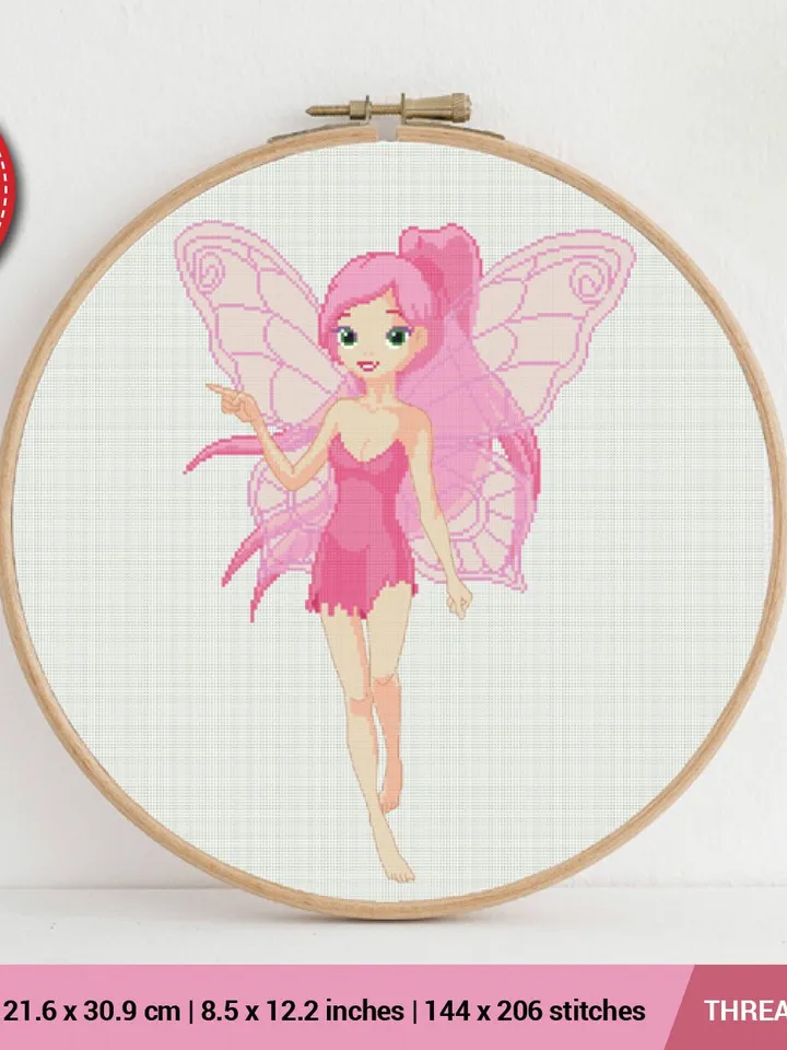 Charm Fairy Cross stitch pattern | Embroidery Pattern | Instant Download | Embroidery Designs
