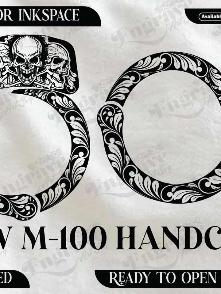 HANDCUFF Scrolling Design,lasercut,laserengraving,fiberlaser,engravingfiles