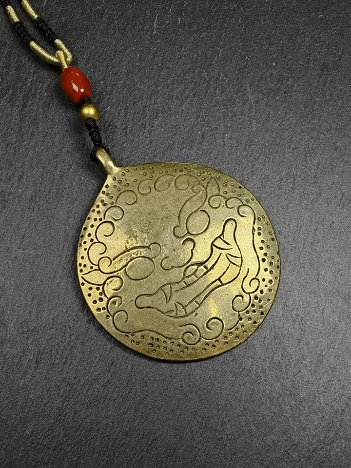 Gandhanra Tibetan Buddhist Mandala Flower Amulet Melong Mirror Pendant | Tibetan Calendar Badge | Handmade 55mm Feng Shui Protective Charm