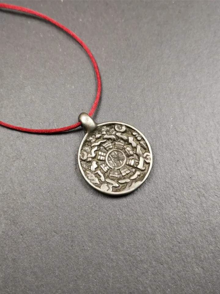 Gandhanra Handmade Tibetan Buddhist Calendar Badge,Melong,SIPAHO Amulet,1.0 inch