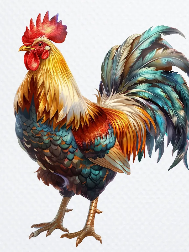 8 Rooster Clipart, Rooster PNG bundle, Western Clipart, Farm Animal PNG, digital art for Sublimation, Nursery Clipart, Digital Download