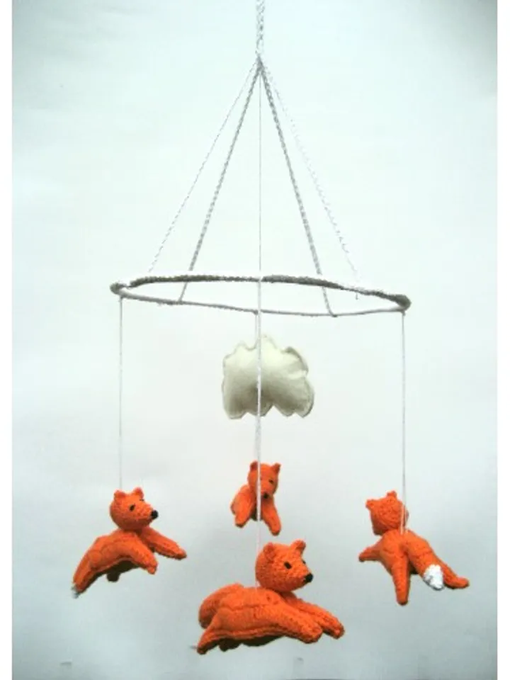 Foxes mobile, Baby mobile, animal mobile, ZOO mobile, forest mobile, Thebabemuse, forest mobile, forest nursery