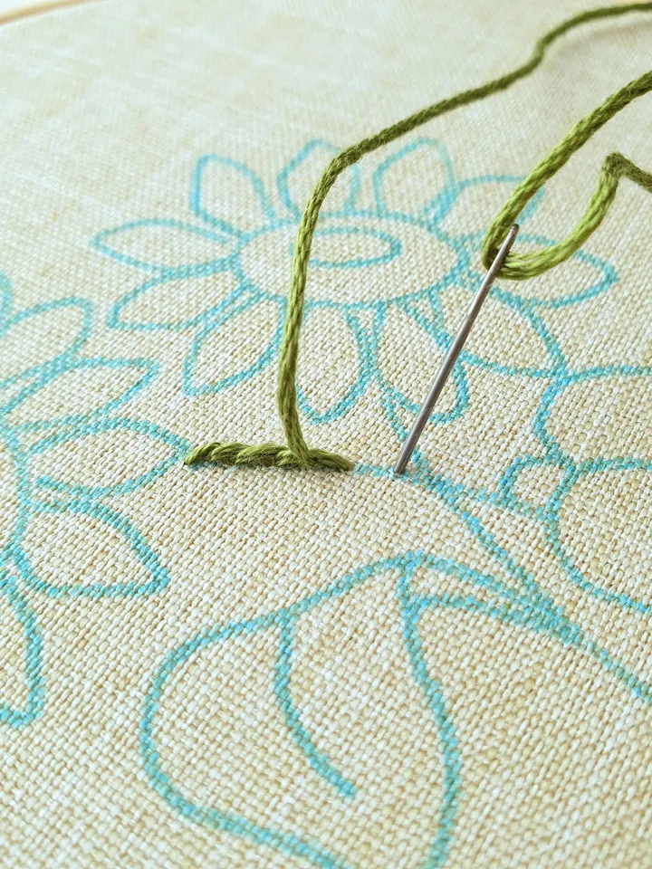 Sunflowers pattern pdf embroidery, Easy embroidery DIY