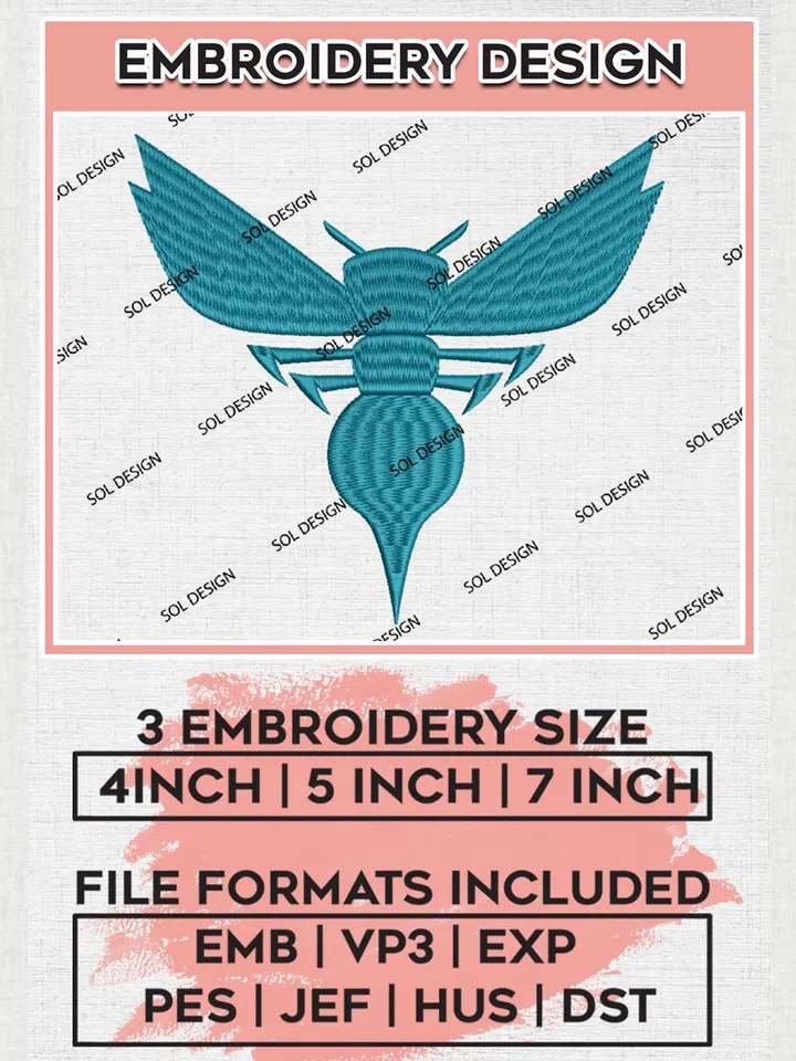 Charlotte Hornets Embroidery Design, Logo Embroidery, NBA Embroidery, Embroidery File, NBA Logo Machine embroidery, Digital Download