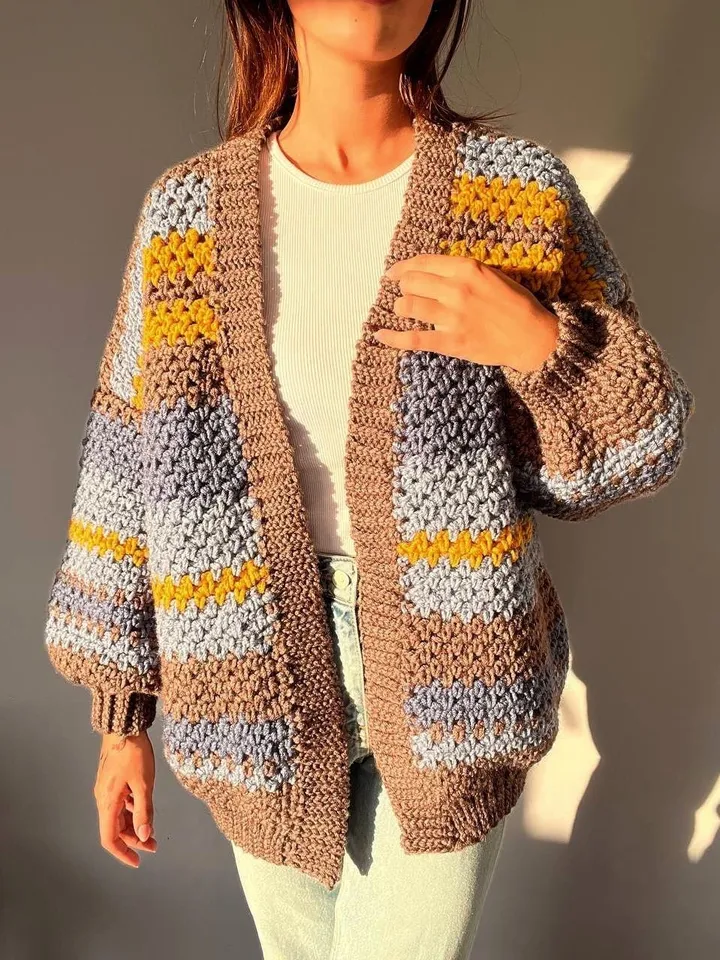Cardigan crochet, easy cardigan, chunky cardigan, oversized crochet cardigan, crochet pattern