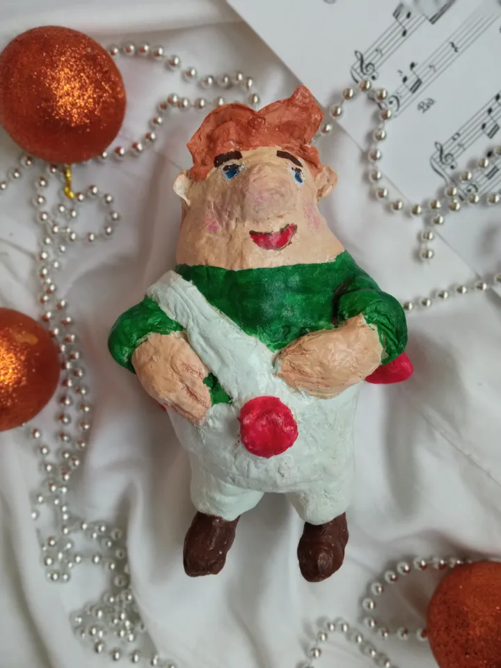 Carlsson - a unique Christmas tree decoration for a magical mood at Christmas. Handmade. Xmas gifts.
Holiday gifts Spun cotton doll
