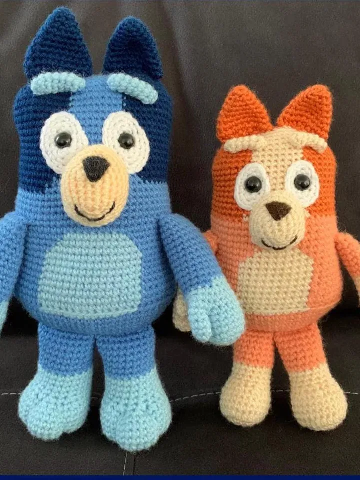 Bluey Crochet Pattern, Blue the Dog Crochet Pattern | Blue Heeler Crochet Pattern | Blue Heeler Amigurumi | Blue the Dog Plushie