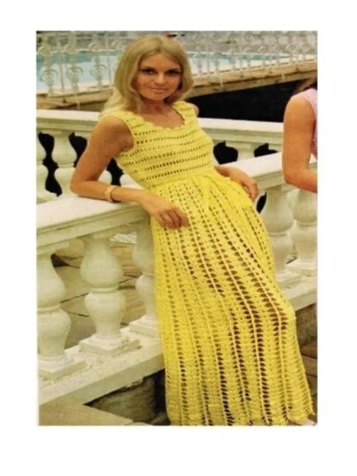 Dress crochet pattern, long dress crochet pattern, summer dress crochet
