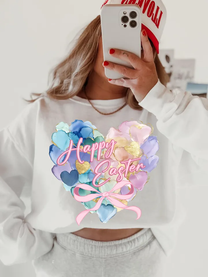 Easter Day Heart Brushstroke png,Easter png, Happy Easter Png, coquette easter png, bow png designs, Coquette Bunny Png Trendy Easter