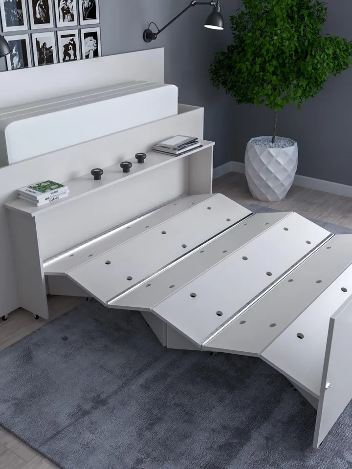 DIY, PDF, Folding Bed Plans, Roll Out Bed, Queen Size