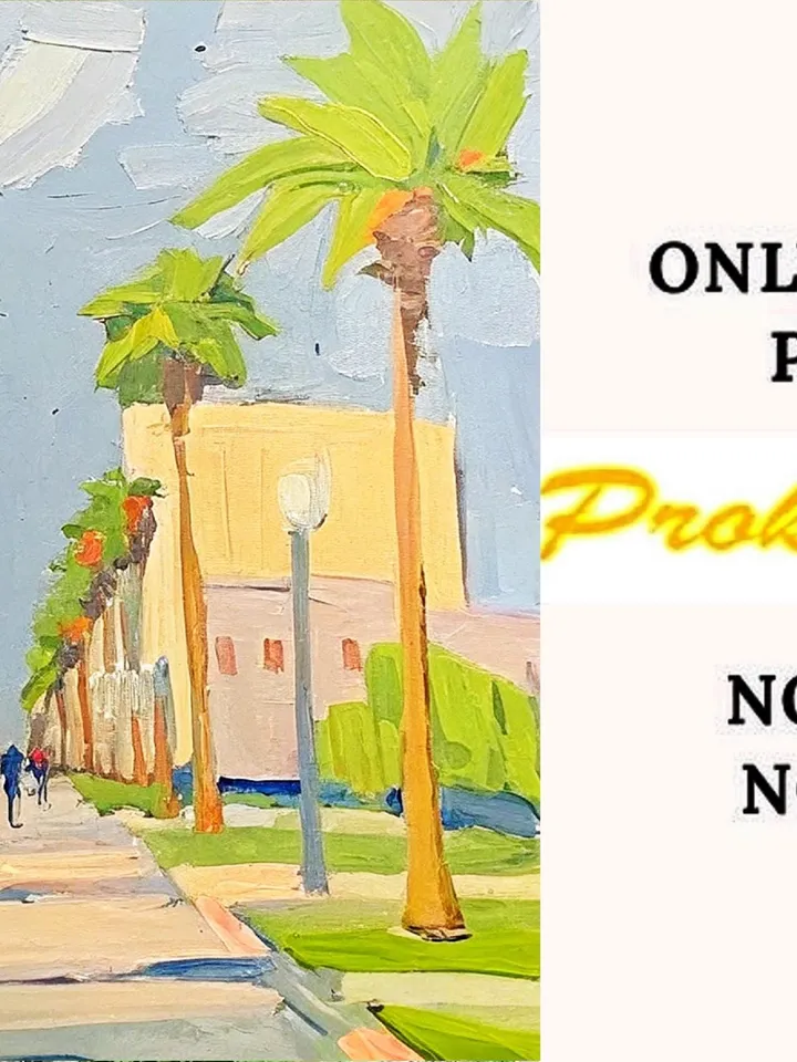 Los Angeles Oil Painting Street Original Art Impasto Scene Sunset Boulevard Impressionist Oil Painting Palm Trees Car Cityscape Art Gift