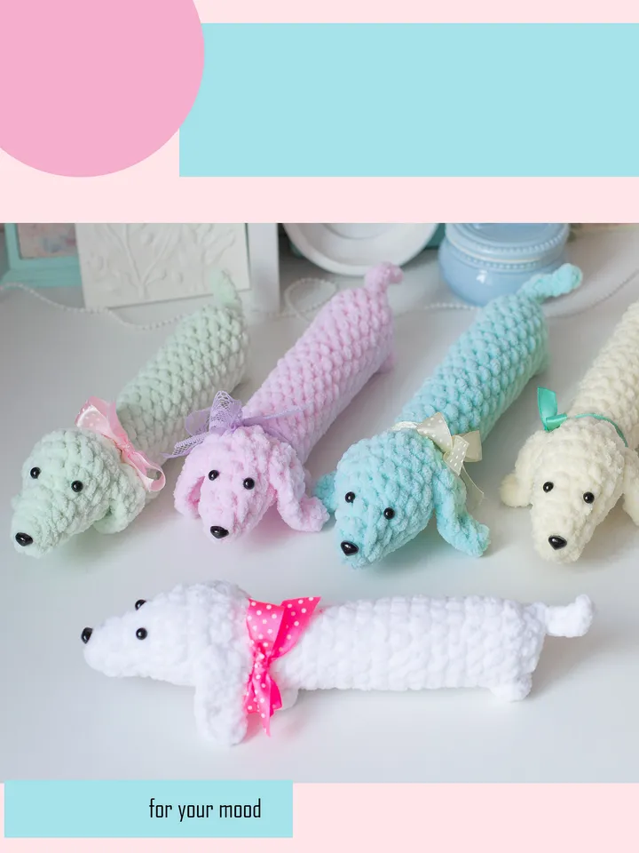 Dog Crochet Pattern, dachshund Crochet Pattern, Amigurumi, Dog pattern, Amigurumi Dog, Pattern In English