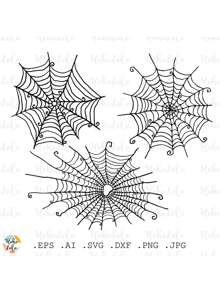 Spider Web Svg, Spider Web Halloween, Spider Web Cricut, Spider Web Silhouette Cameo, Spider Web Clipart Png, Spider Web Stencil Template Dxf