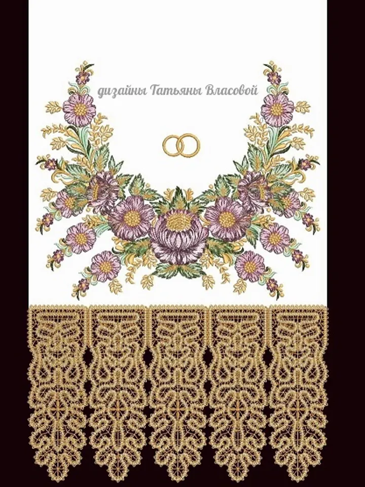 "Tenderness" is a design for machine embroidery.