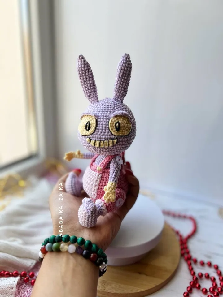 PDF Crochet Jax Pattern, Amazing Digital Circus Amigurumi Bunny Pattern, Crochet rabbit, Halloween Doll Pattern Amigurumi Doll Crochet Bunny