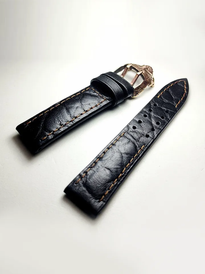 Watch strap bronze skull buckle