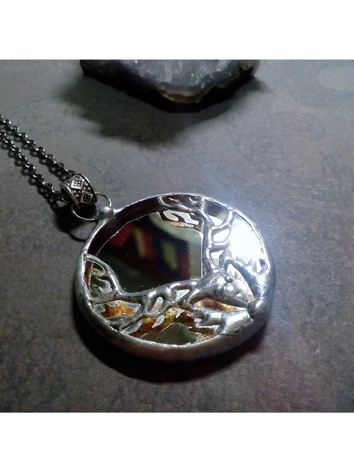 Deer antler jewelry, Deer head necklace, Noel, Yule jewelry. Christmas deer, stag head pendant