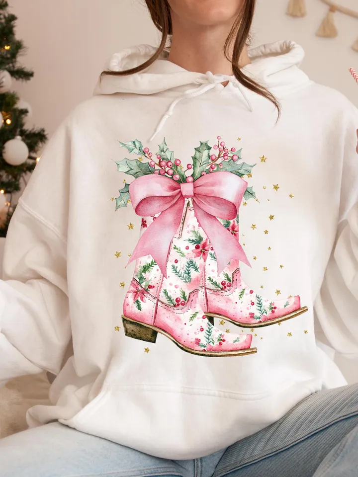 Coquette, Pink Christmas png,Western Christmas designs,Christmas sublimation,Trending png,Retro Holidays png,Holiday png Christmas Cowgirl