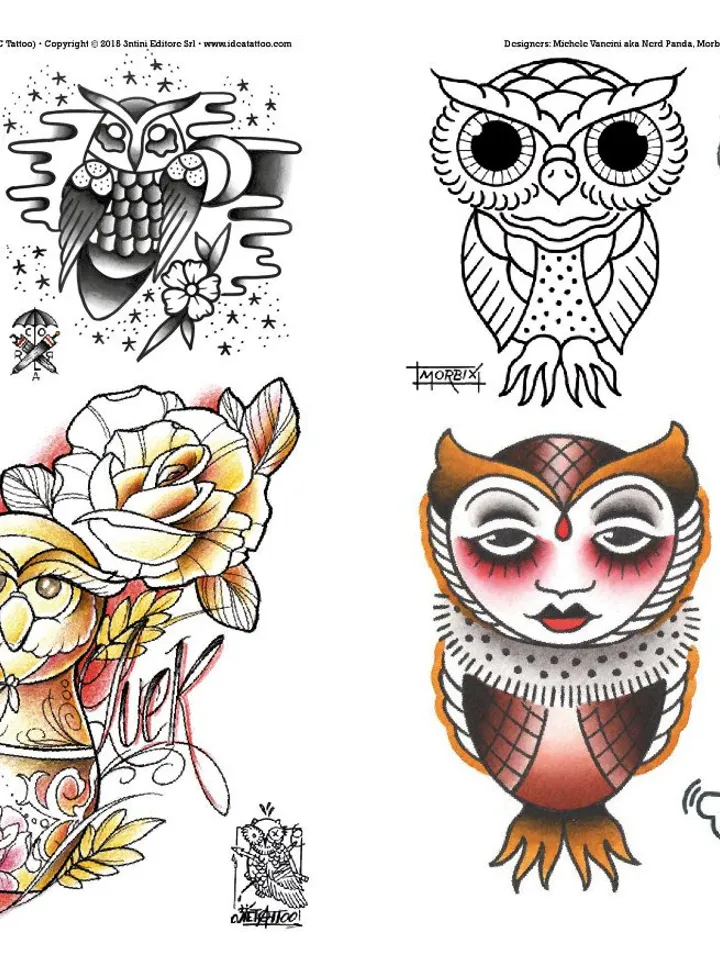 150 Owl tattoo