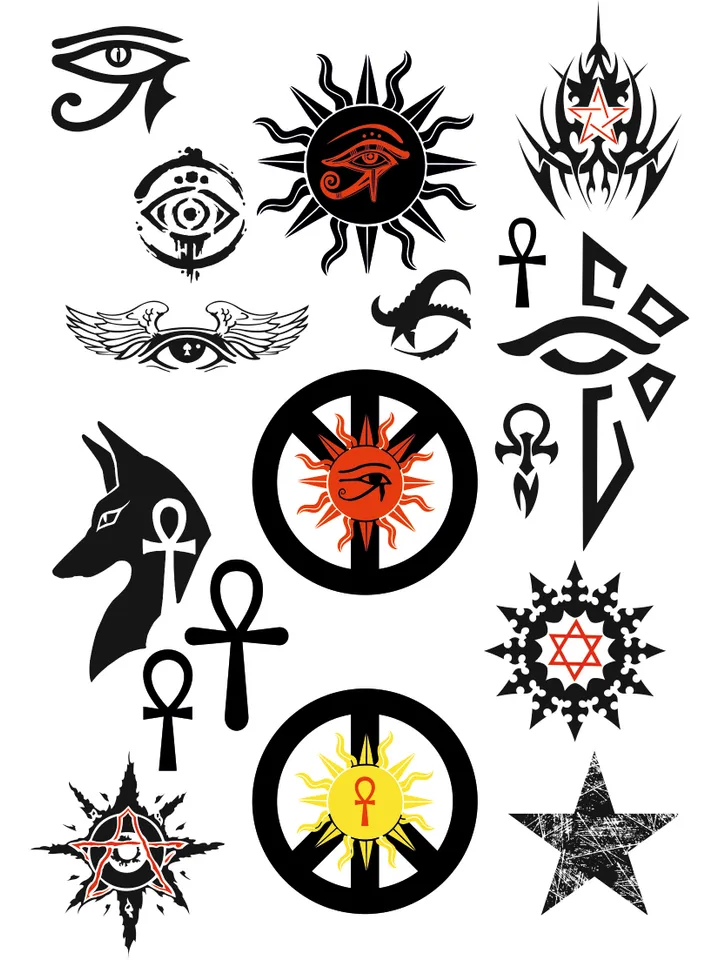 Eye of Horus svg, Esoteric Svg, Black Ankh, Anubis svg, Eye of RA, Ankh Symbol SVG