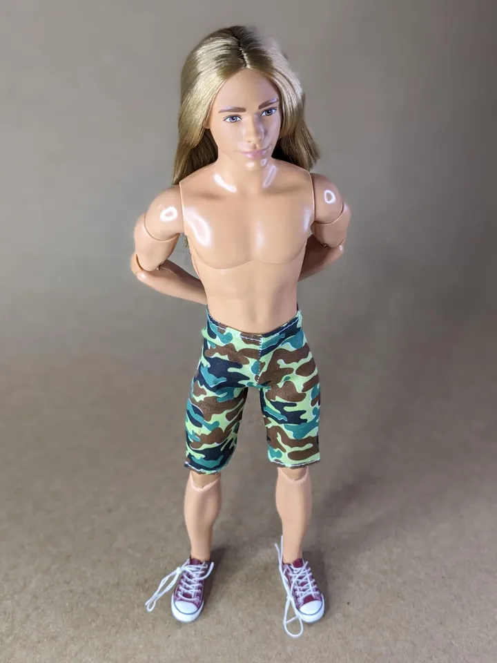 Camo shorts for for 12 inch fashion male dolls