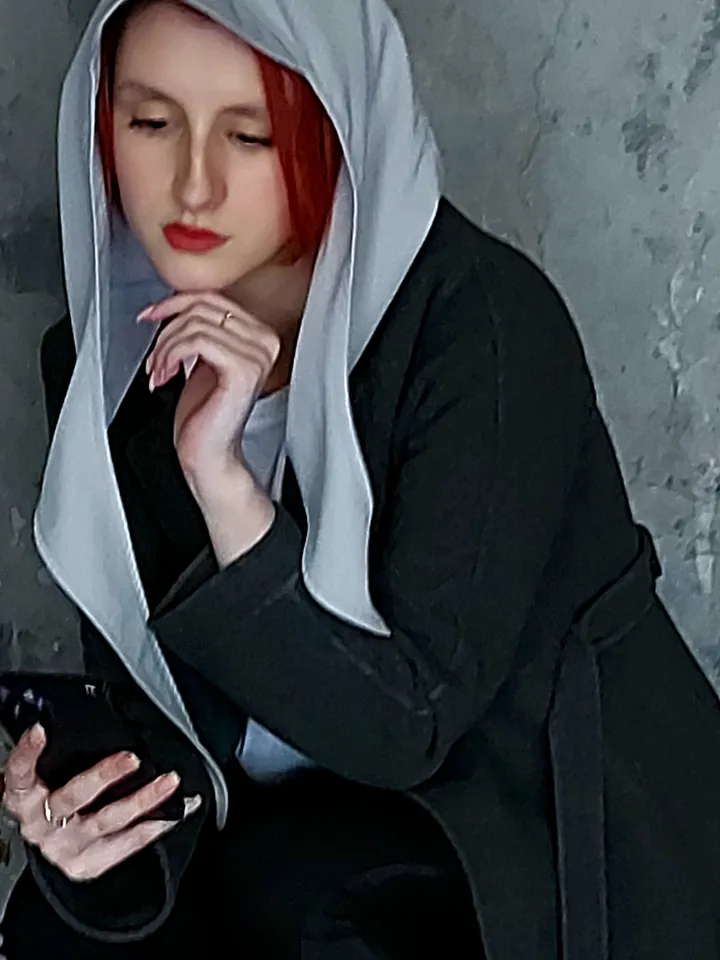 Brim headscarf Wrap visor hat cotton raincoat fabric, Pull on head scarf Women bonnet, detachable hood, Muslim hijab wrap hair loss headwear,