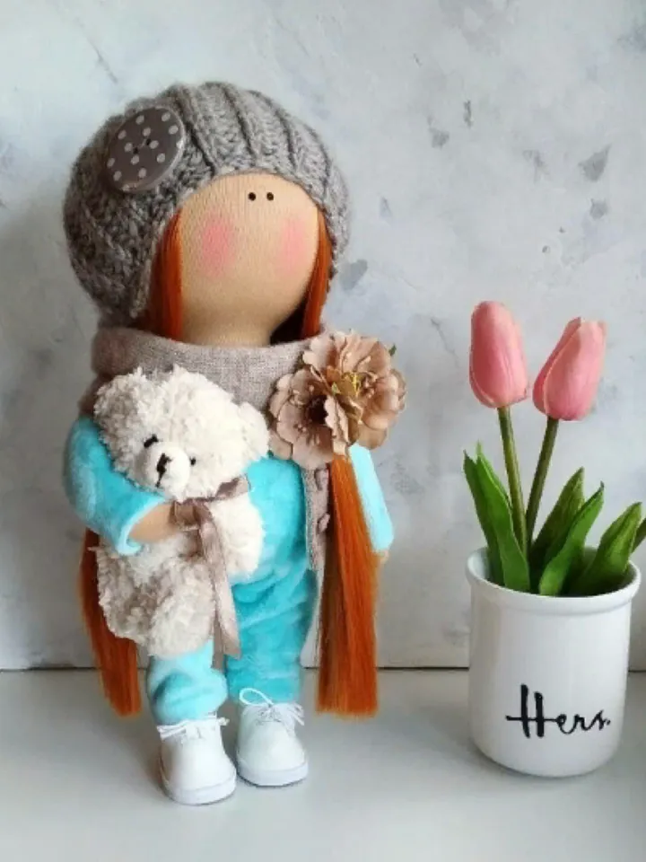 Textile interior doll/ Tilda doll/ Home decor